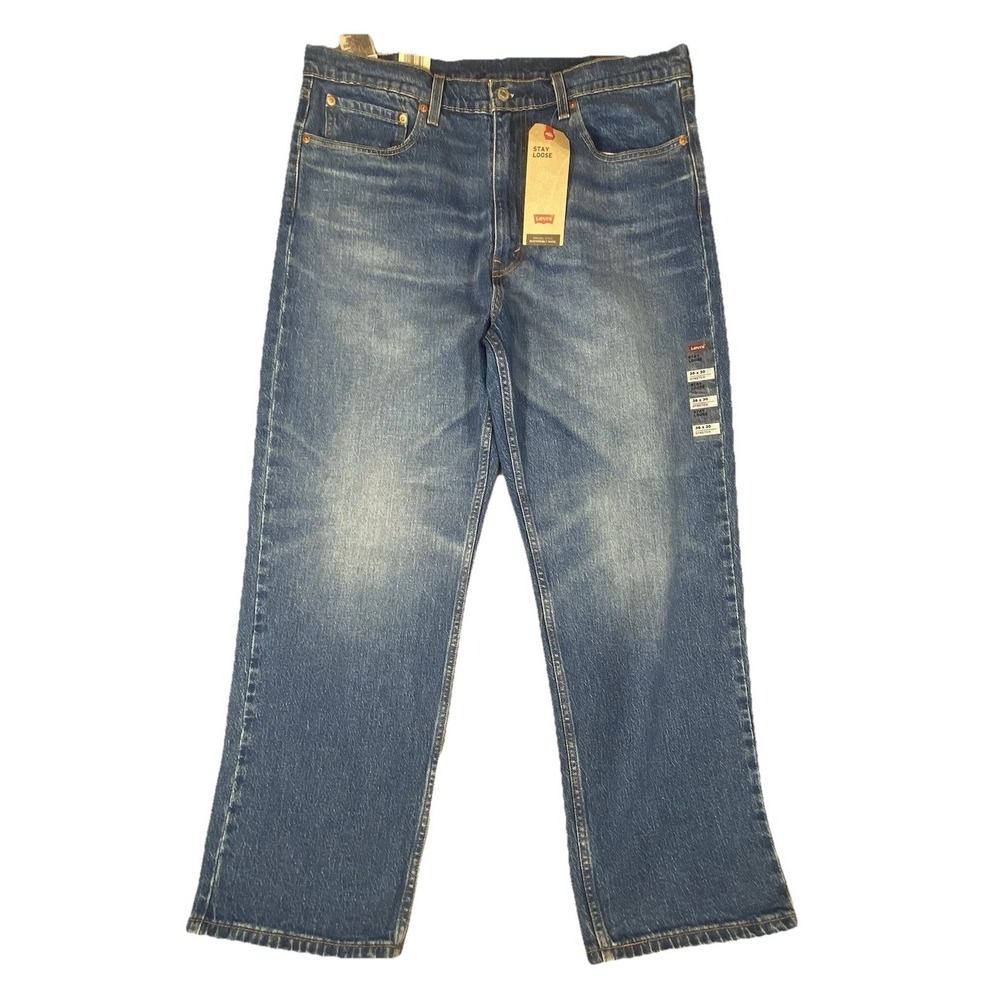 Levi's Mens Stay Loose Jeans‎ 36x30 Straight Leg Stretch Relaxed Whiskered New